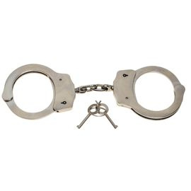 Handcuffs Deluxe, nickel plated, 2 keys