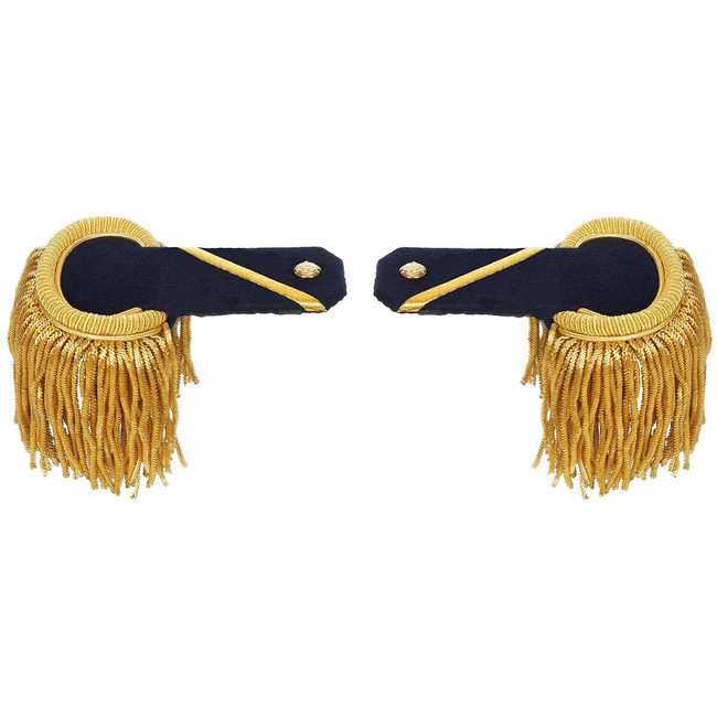 EPAULETTES WITH FRINGES, RANK XII - MILITARY SURPLUS FROM PORTUGUESE ARMY - LIKE NEW