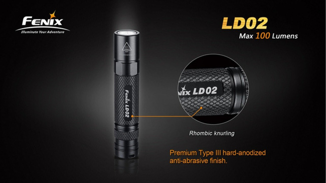 Flashlight Fenix LD02, water resistant
