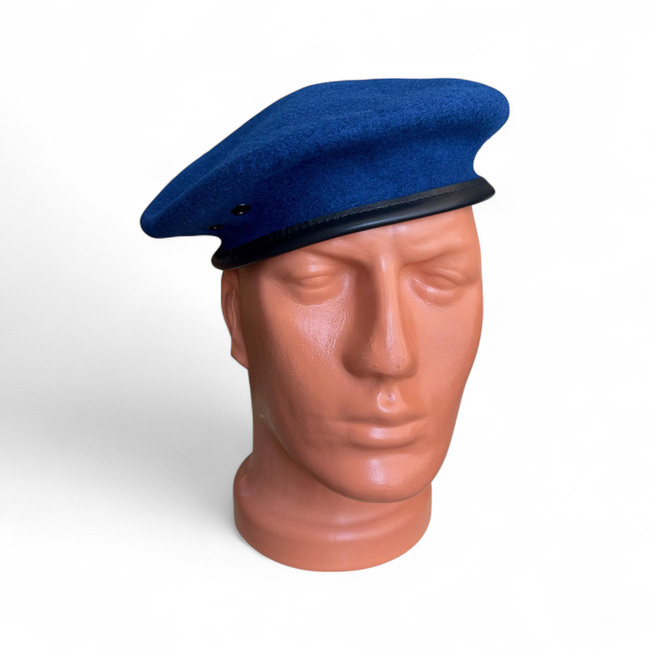 ROYAL BLUE WOOL BERET - LEATHER BRIM - ARMY (MAPN) - AIR FORCE - LECTER TACTICAL