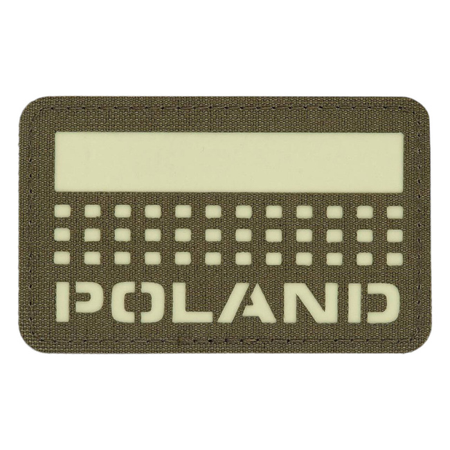 POLAND PATCH (with flag) - 50 x 80 mm - LASER CUT - RANGER GREEN/GID - M-TAC