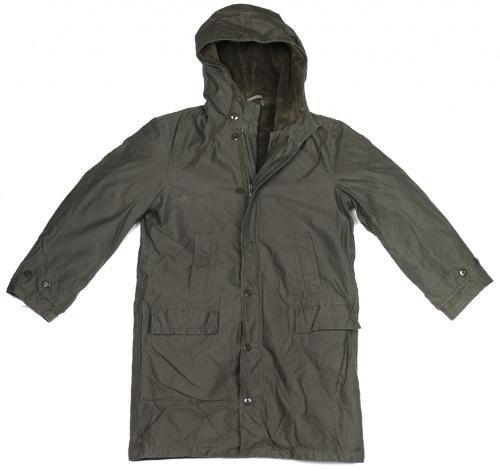 LONG PARKA WITH LINER - OD - GERMAN ARMY MILITARY SURPLUS - USED