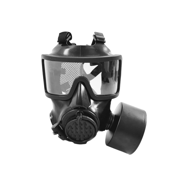 GAS MASK OM-2020 - WITH DRINKING PORT - BIDON - BLACK