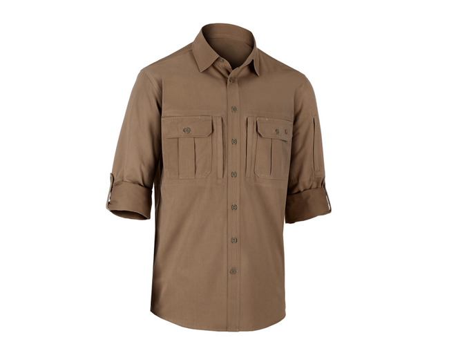 BUTTON UP PICEA SHIRT LS - CLAWGEAR® - KHAKI
