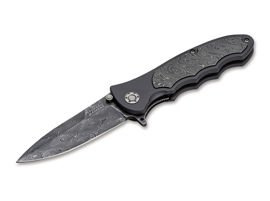 Böker Manufaktur Solingen Leopard-Damascus III Collection pocket knife