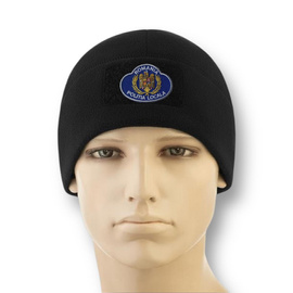 Winter fleece cap with insignia Local Police 2 - Black