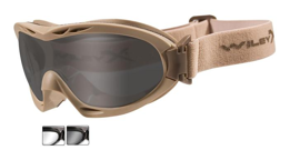 NERVE GOGGLE GREY/CLEAR/TAN FRAME