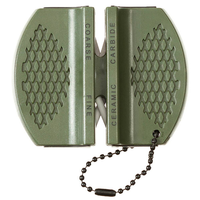 KNIFE SHARPENER - "DUO" - MFH® - OD GREEN