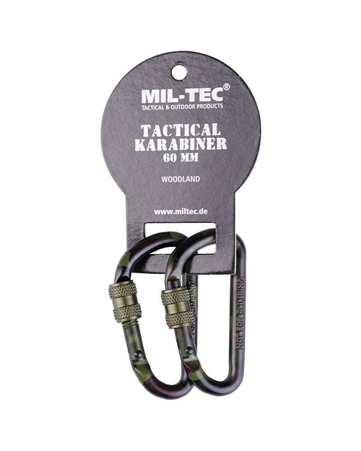 Woodland 60 mm Tactical Carabiner (Pair)