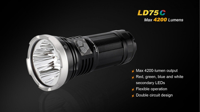 Flashlight Fenix LD75C, water resistant
