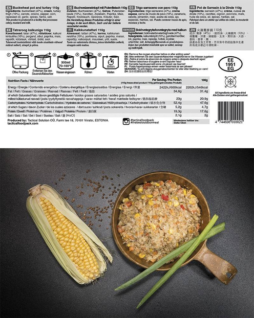 TACTICAL FOODPACK - BUCKWHEAT POT AND TURKEY - MILTEC