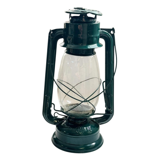 WIND LAMP - METALGLOBUS - GREEN - MILITARY SURPLUS ROMANIAN ARMY - IN GOOD CONDITION