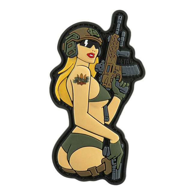 PATCH TACTICAL GIRL BLONDE ?4 PVC - COLOR - M-TAC