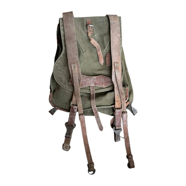 Military Olive Romanian Retro Rucksack - RSR Romanian army - OD Green - Used