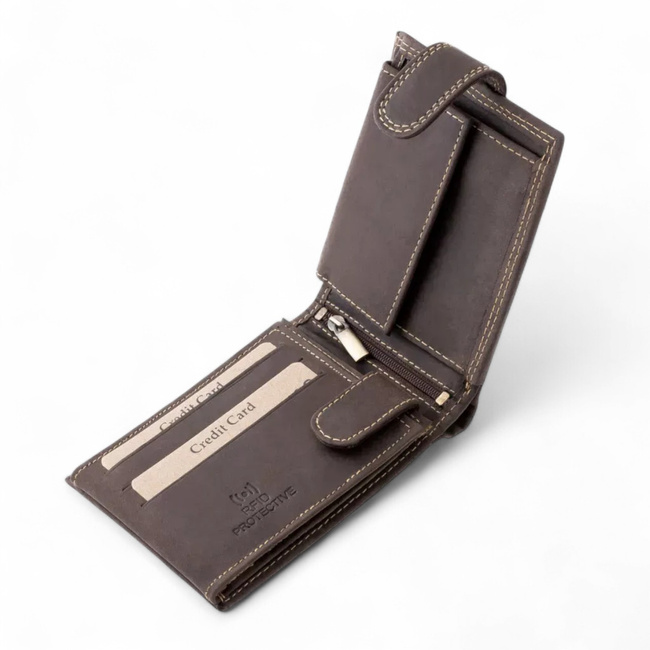 Leather Wallet for Hunters with Print - Dog Paw - GreenDeed