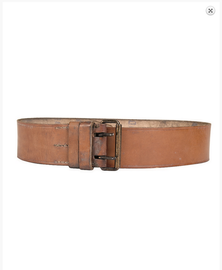 LEATHER BELT 45 MM - MILITARY SURPLUS FROM THE FRENCH ARMY - BROWN