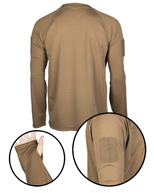QUICK-DRYING LONG-SLEEVED TACTICAL SHIRT - Mil-Tec - DARK COYOTE