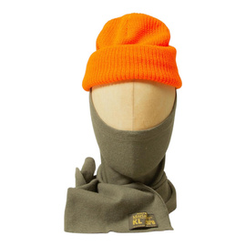 Vintage Half Tubular Scarf - 1970s - Dutch Army Military Surplus - Olive Green - In Good Condition