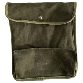 UTILITY POUCH - OLIVE GREEN - ROMANIAN ARMY MILITARY SURPLUS - IN GOOD CONDITION