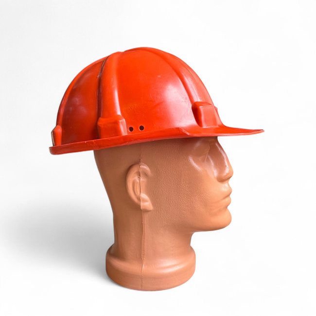 Protective Helmet - Romanian Army Military Surplus - Orange - In Good Condition