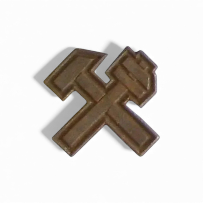 Branch Insignia for Rank - Military Technical Corps - Hungarian Army Military Surplus - Bronze - Like New