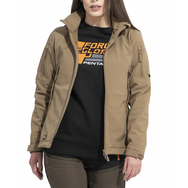 SOFTSHELL JACKET FOR WOMEN - ARTAXES - Pentagon - COYOTE