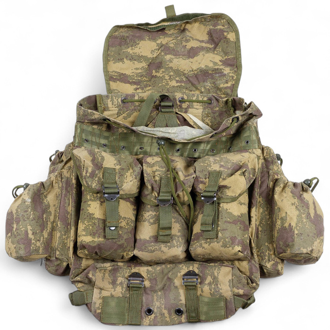 External Frame Backpack -Turkish Army Military Surplus - Turkish Armed Forces Digital Camo - M2008 Pattern - Used