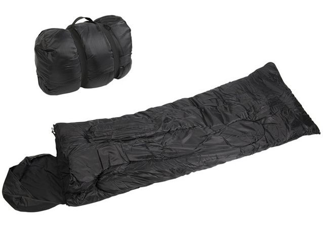 SLEEPING BAG - "PILOT" - 185 x 75 CM - Mil-Tec® - BLACK