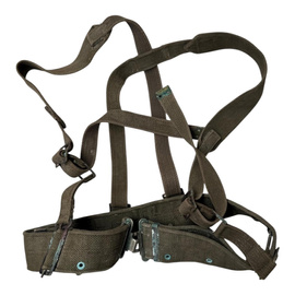 Tactical Harness with Belt - Romanian Army Military Surplus - OD Green - In Good Condition