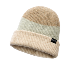Beanie in 3 Colors - Forvert Loveland Strip - Mint/Beige/Camel - Brandit