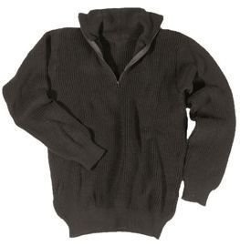 HIGH COLLAR SWEATER - BLACK - MIL-TEC