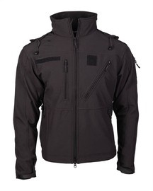 SCU 14 SOFTSHELL JACKET, BLACK - MIL-TEC