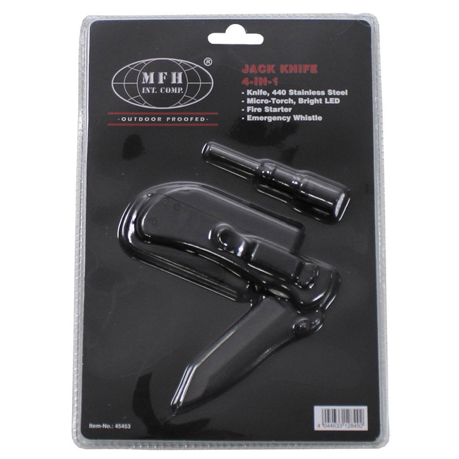 Jack Knife, "4-in-1", lamp, fire starter, whistle