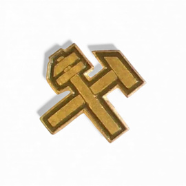 Branch Insignia for Rank - Military Technical Corps - Hungarian Army Military Surplus - Gold-Colored - Like New