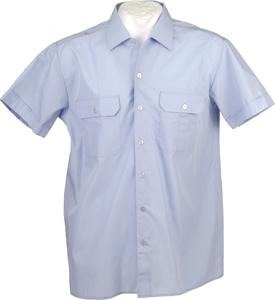 GERMAN SERVICE SHIRT - LIGHT BLUE - MILITARY SURPLUS - USED