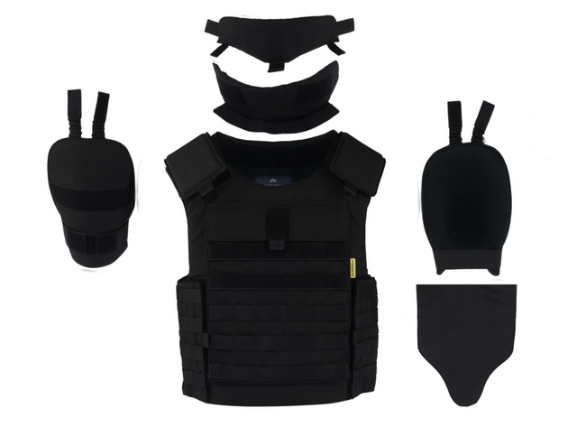TACTICAL SOFT ARMOR VEST WITH “MOLLE” SYSTEM - CHROMIUM® TACTICAL II - ANORAK® - NAVY BLUE
