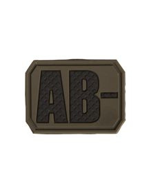 3D BLOOD TYPE PATCH - Mil-Tec® - OD GREEN - AB NEG