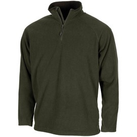 TROYER LONG SLEEVE MICROFLEECE SHIRT, 200G/M2 - OD GREEN - MFH