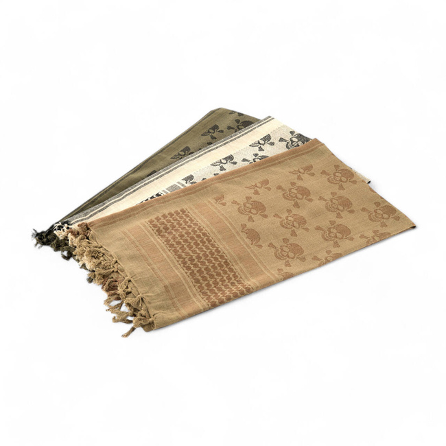SHEMAGH SCARF - PIRATE SKULL - OLIVE/BLACK - M-TAC