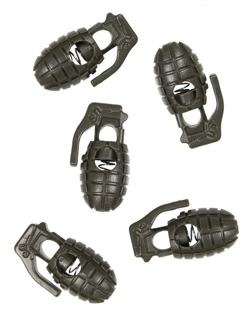 CORD STOPPER WITH METAL SPRING - PINEAPPLE - SET OF 10 PIECES - Mil-Tec - OD