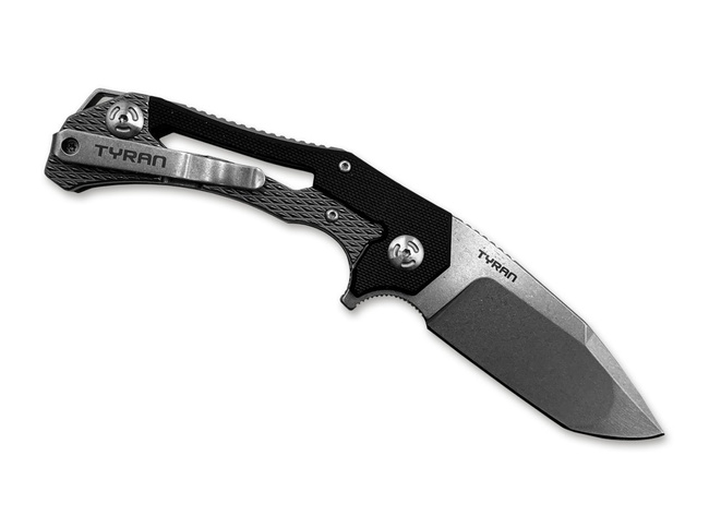 TYRAN STONE BLACK POCKET KNIFE - BOKER