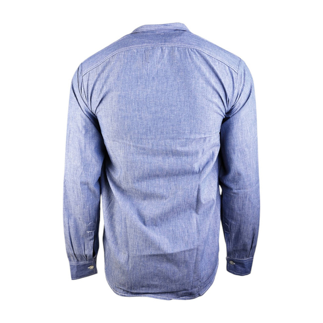NAVY SHIRT US-TYPE - GERMAN ARMY MILITARY SURPLUS - BLUE - LIKE NEW