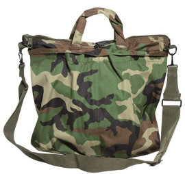 US FLYER′S HELMET BAG WITH CARRYING STRAP - Mil-Tec - WOODLAND