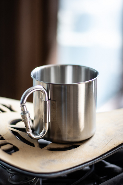 500ML S/STEEL KARABINER CUP - MILTEC