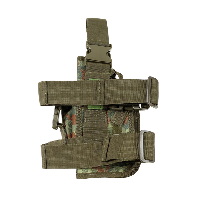 Right leg tactical holster - adjustable with Molle system - Flecktarn Camouflage