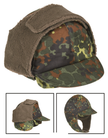 Winter cap - Military surplus from the German Army - Flecktarn - Used
