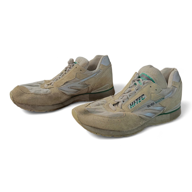 SPORTS SHOES - HI TEC - SILVER SHADOW - BRITISH ARMY MILITARY SURPLUS - WHITE - USED