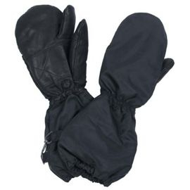 SWISS MITTENS - 3 FINGER - LINED - BLACK - USED