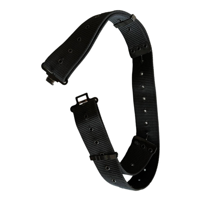 TACTICAL COMBAT BELT, BLACK - MILITARY SURPLUS ROMANIAN ARMY - LIKE NEW