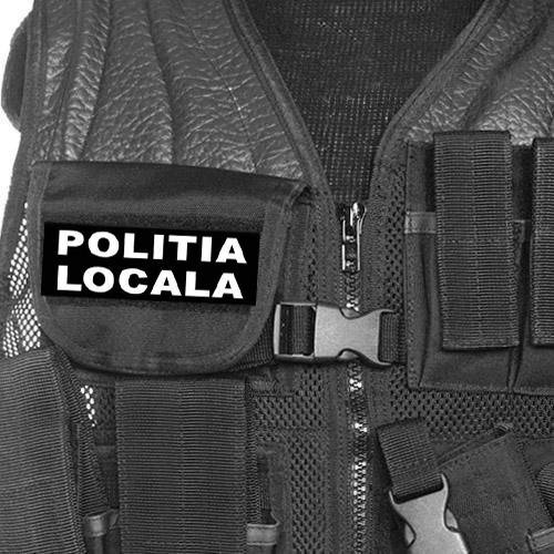 POLICE TACTICAL VEST - WITH NET AND BELT - BLACK